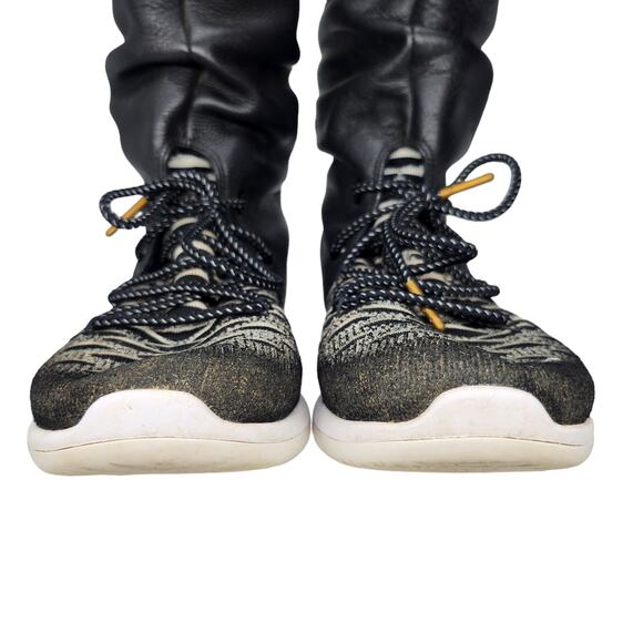 Nike Boots Womens 8 Black Roshe Two Hi Flyknit Socks Lace Up Mid Calf Sneakers - Picture 6 of 11